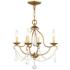 Chesterfield 18-in 4-Light Antique Gold Leaf Vintage Candle Chandelier
