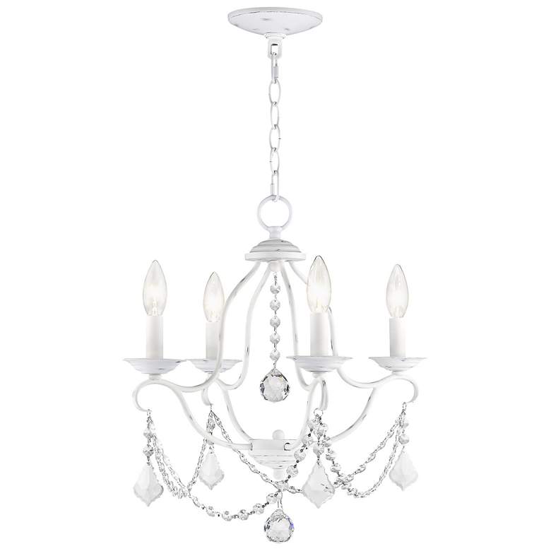 Image 1 Chesterfield 18-in 4-Light Antique White Vintage Candle Chandelier