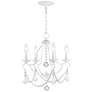 Chesterfield 18-in 4-Light Antique White Vintage Candle Chandelier