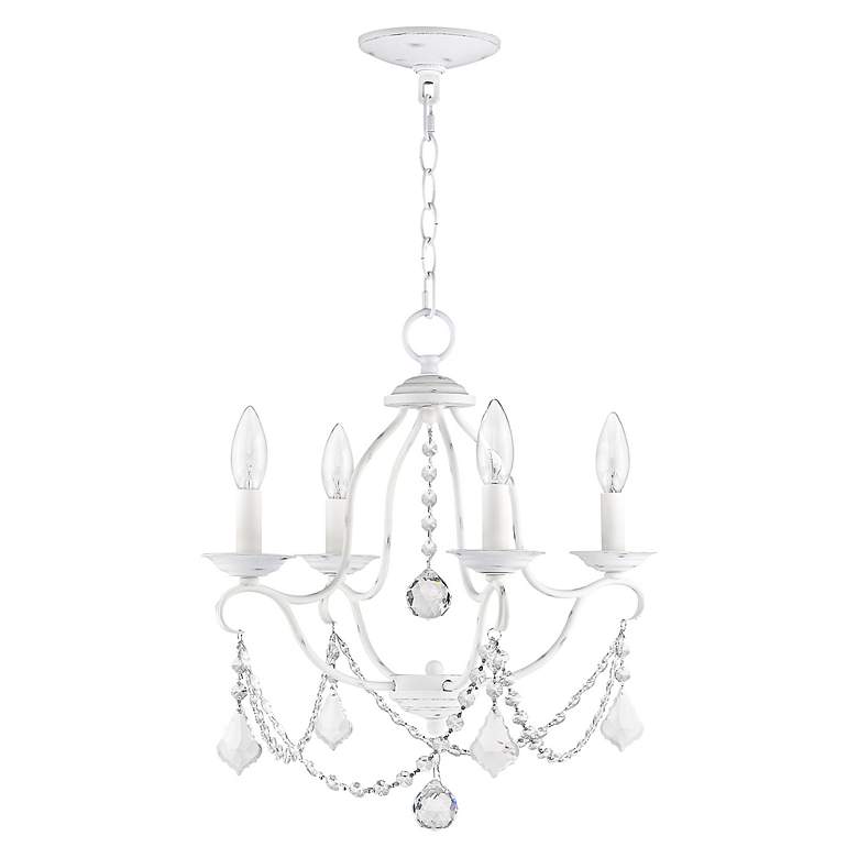 Image 3 Chesterfield 18-in 4-Light Antique White Vintage Candle Chandelier more views