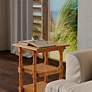 4_Chesterfield 18" Wide Natural Wood and Cane Side Table more views