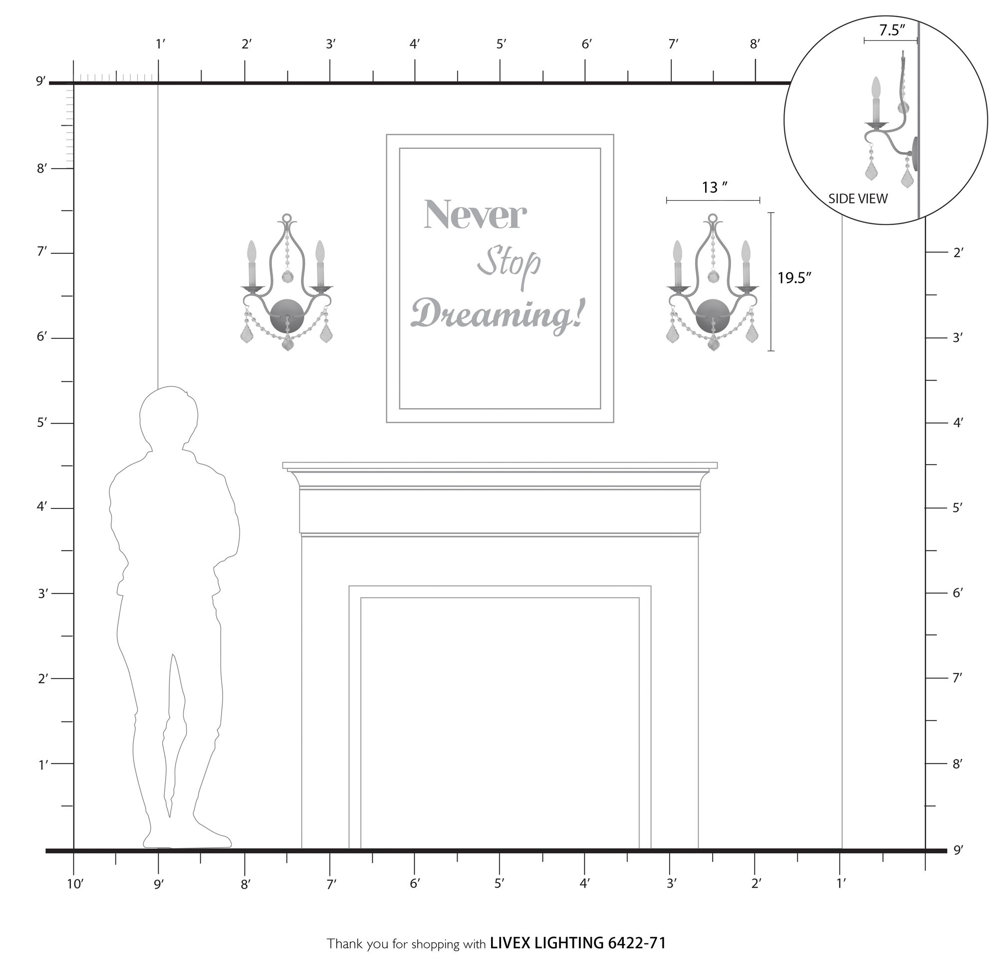 Chesterfield 2 Light Hand Applied Venetian Golden Bronze Wall Sconce