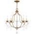 Chesterfield 22-in 5-Light Antique Gold Leaf Vintage Candle Chandelier