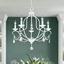 1_Chesterfield 22-in 5-Light Antique White Vintage Candle Chandelier
