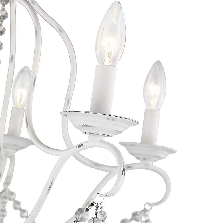 Image 7 Chesterfield 22-in 5-Light Antique White Vintage Candle Chandelier more views