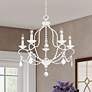 Chesterfield 22-in 5-Light Antique White Vintage Candle Chandelier