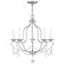 Chesterfield 22-in 5-Light Brushed Nickel Vintage Candle Chandelier