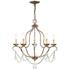 Chesterfield 22" Wide Golden Bronze 5-Light Chandelier