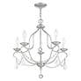 4_Chesterfield 22"W Brushed Nickel Crystal 5-Light Chandelier more views