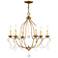Chesterfield 25-in 6-Light Antique Gold Leaf Vintage Candle Chandelier