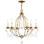 2_Chesterfield 25-in 6-Light Antique Gold Leaf Vintage Candle Chandelier