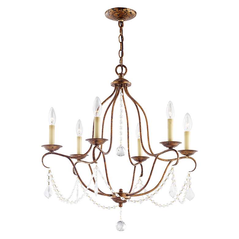 Image 5 Chesterfield 25-in 6-Light Venetian Golden Bronze Vintage Candle Chandelier more views