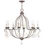 2_Chesterfield 32"W Venetian Golden Bronze 8-Light Chandelier