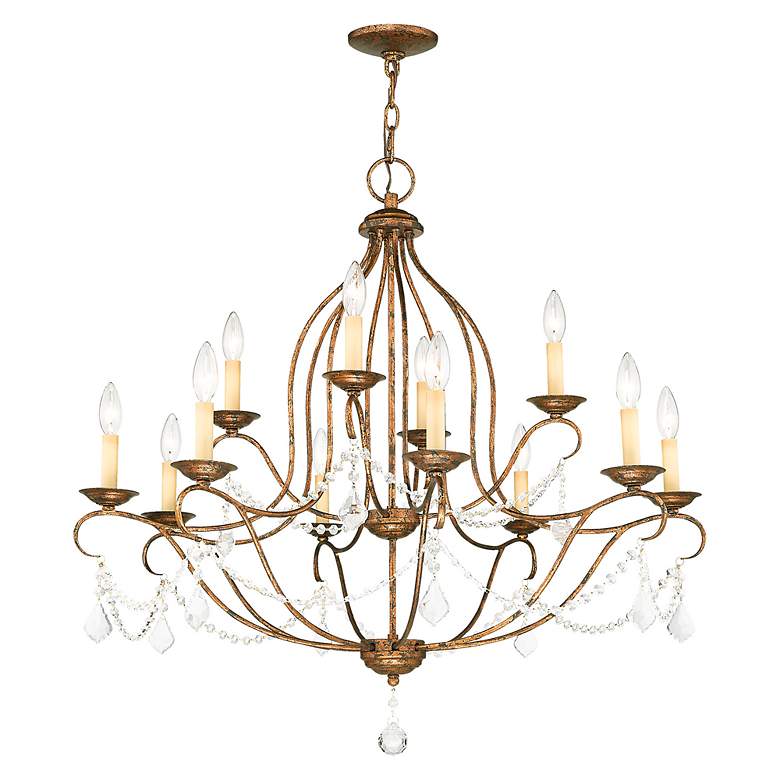 Image 5 Chesterfield 34-in 12-Light Venetian Golden Bronze Chandelier more views
