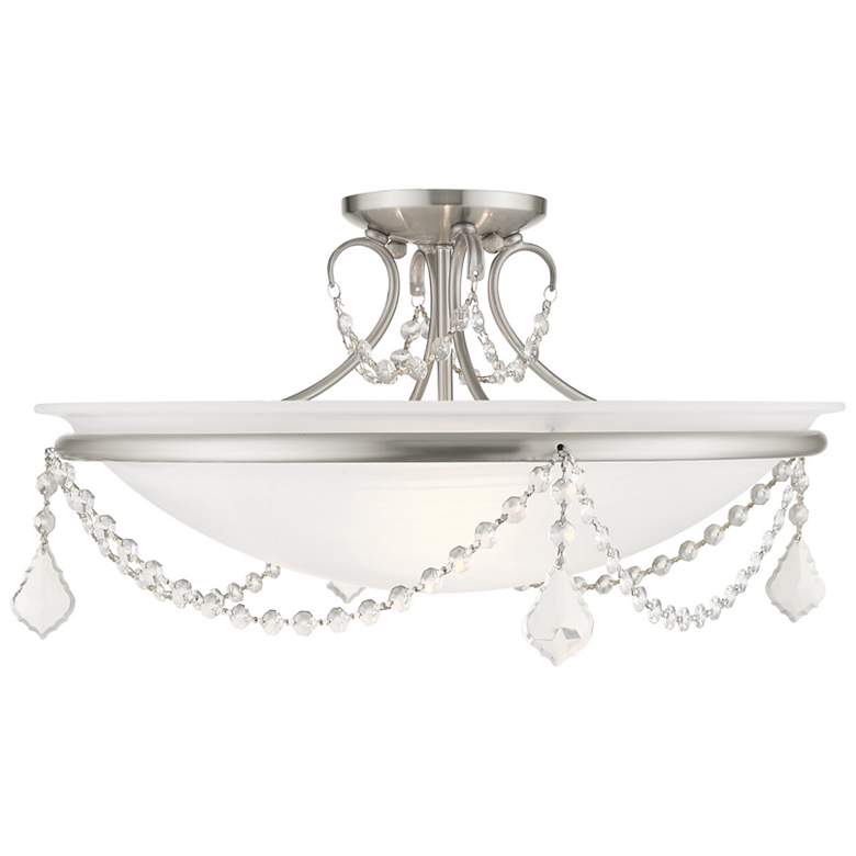 Image 1 Chesterfield Pennington Brushed Nickel Semi-Flush Mount Light
