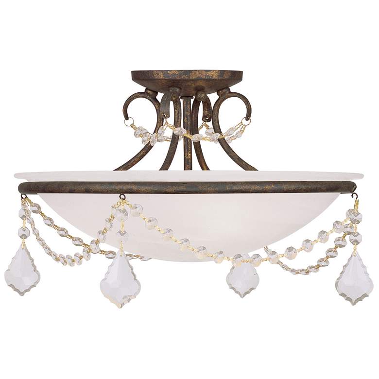 Image 1 Chesterfield Pennington Venetian Golden Bronze Semi-Flush Mount Light