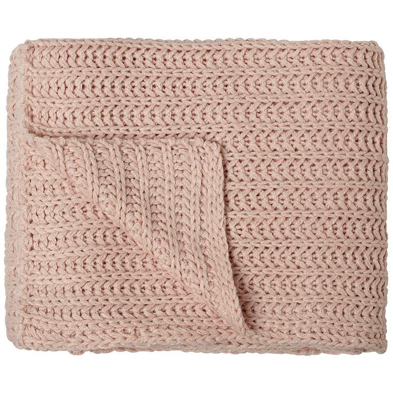 Image 1 Chesterfield Pink Shell Tone Decorative Throw Blanket