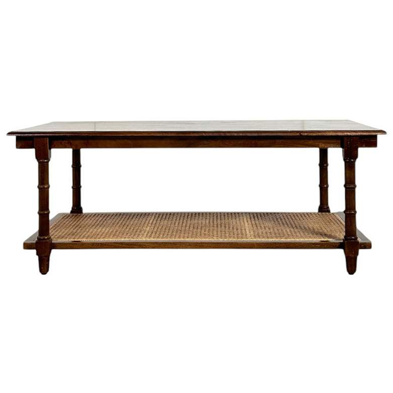 Image 2 Chesterfield Wood & Cane Coffee Table - Chestnut more views
