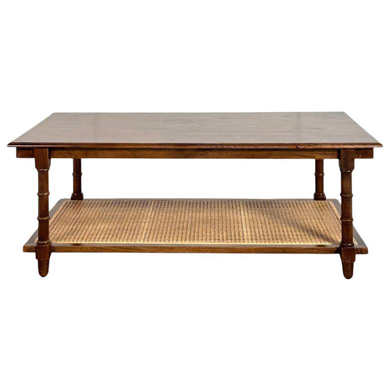 Image 3 Chesterfield Wood & Cane Coffee Table - Chestnut more views