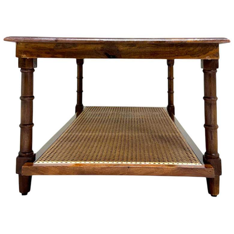 Image 4 Chesterfield Wood & Cane Coffee Table - Chestnut more views