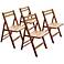 Chesterland Acacia Outdoor Folding Dining Chair Set of 4
