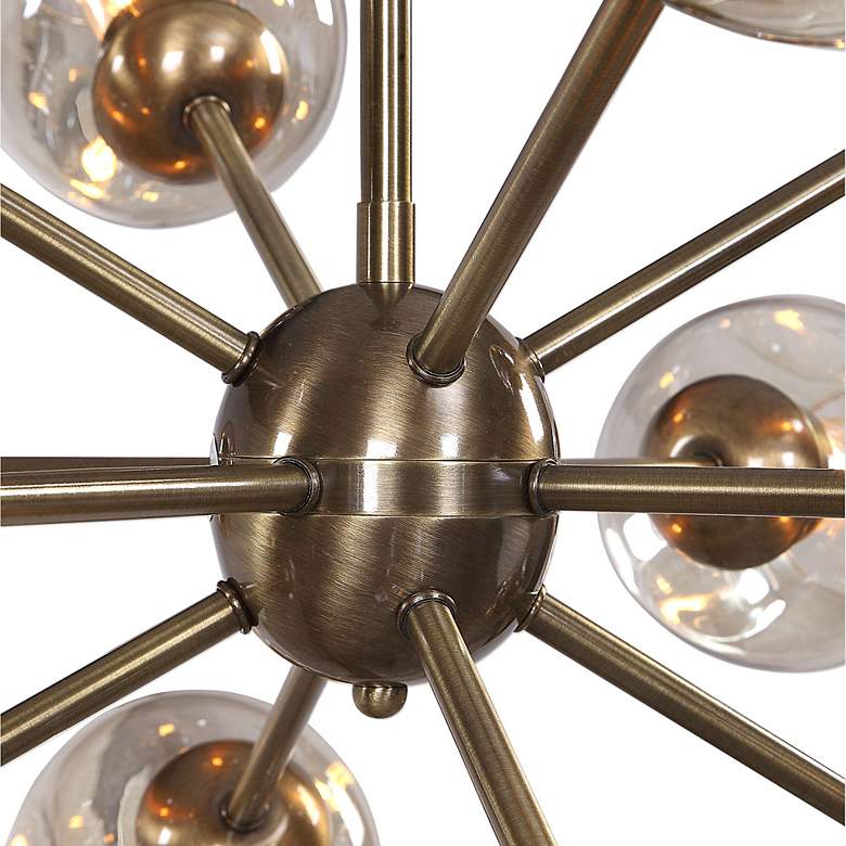 Image 4 Chet 33 inch Wide Antique Brass 12-Light Sputnik Chandelier more views