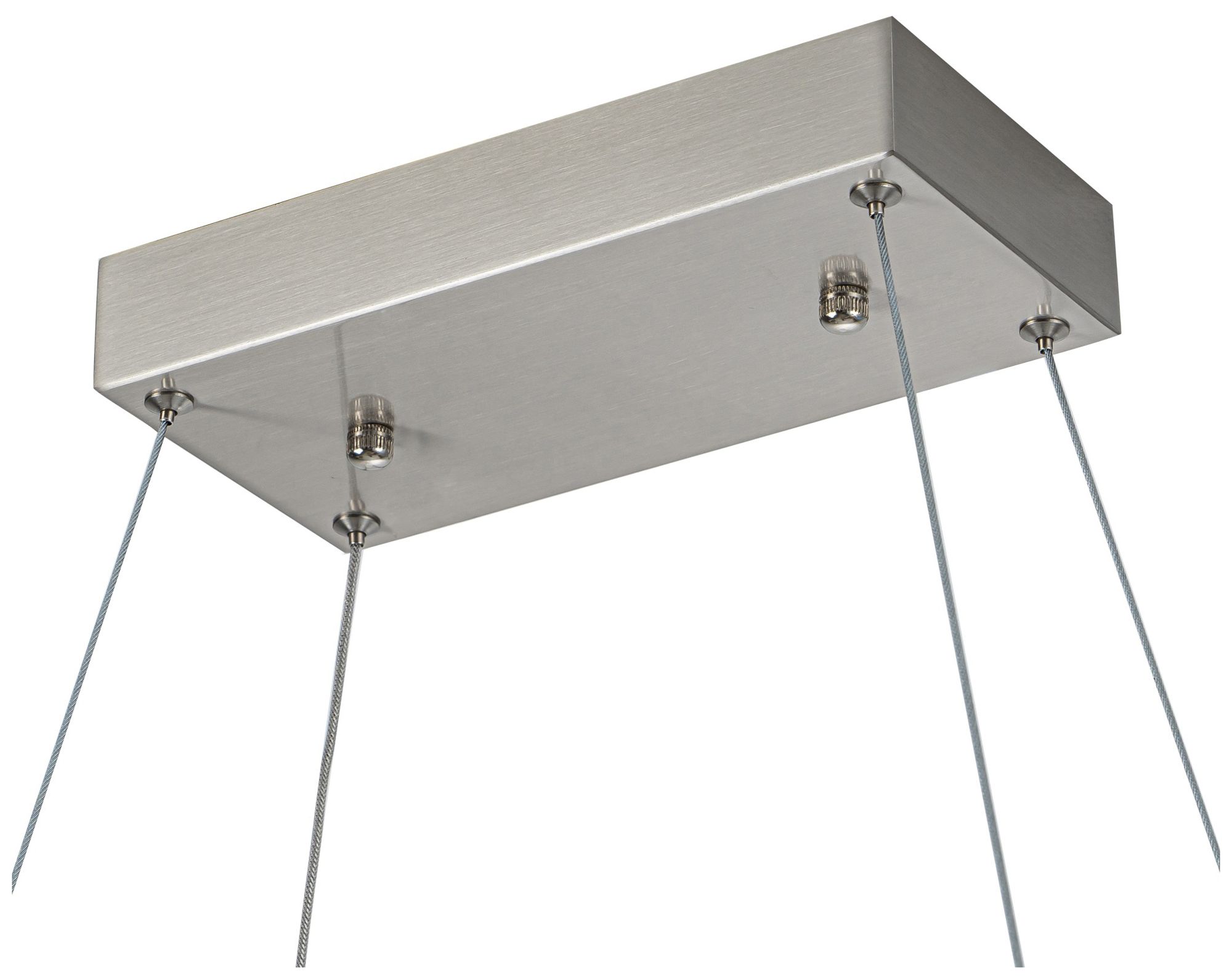 Image 4 Chevron 47" Wide Brushed Nickel Pendant more views