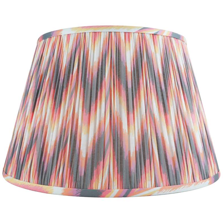 Image 1 Chevron Patterned Print Empire Lamp Shade 13x18x12 (Spider)