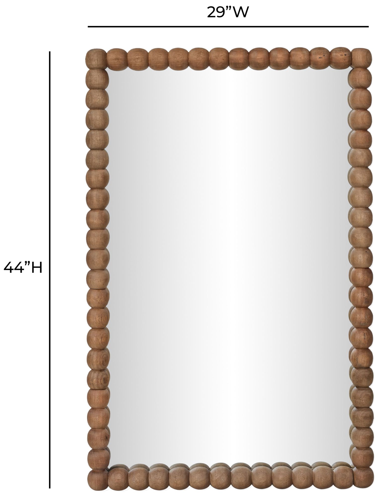 Image 5 Cheyanne Carved Solid Wood Rectangular Wall Mirror more views
