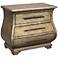 Chiana Antiqued Champagne Silver Leaf 3-Drawer Accent Chest