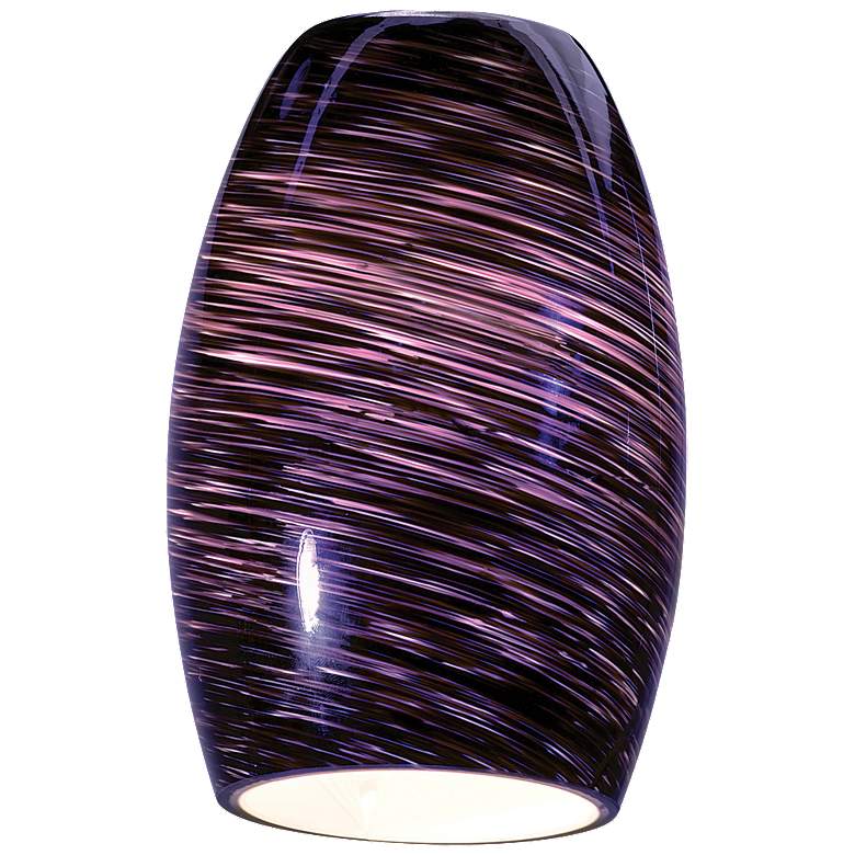 Image 1 Chianti - Pendant Glass Shade - Purple Swirl Glass Finish