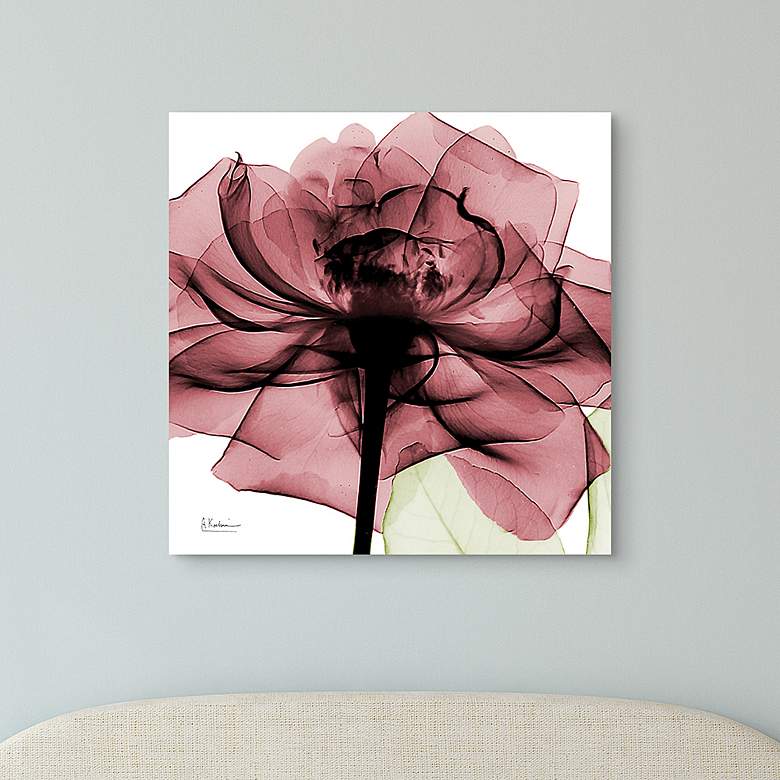 Image 1 Chianti Rose II 24" Square Printed Tempered Glass Wall Art