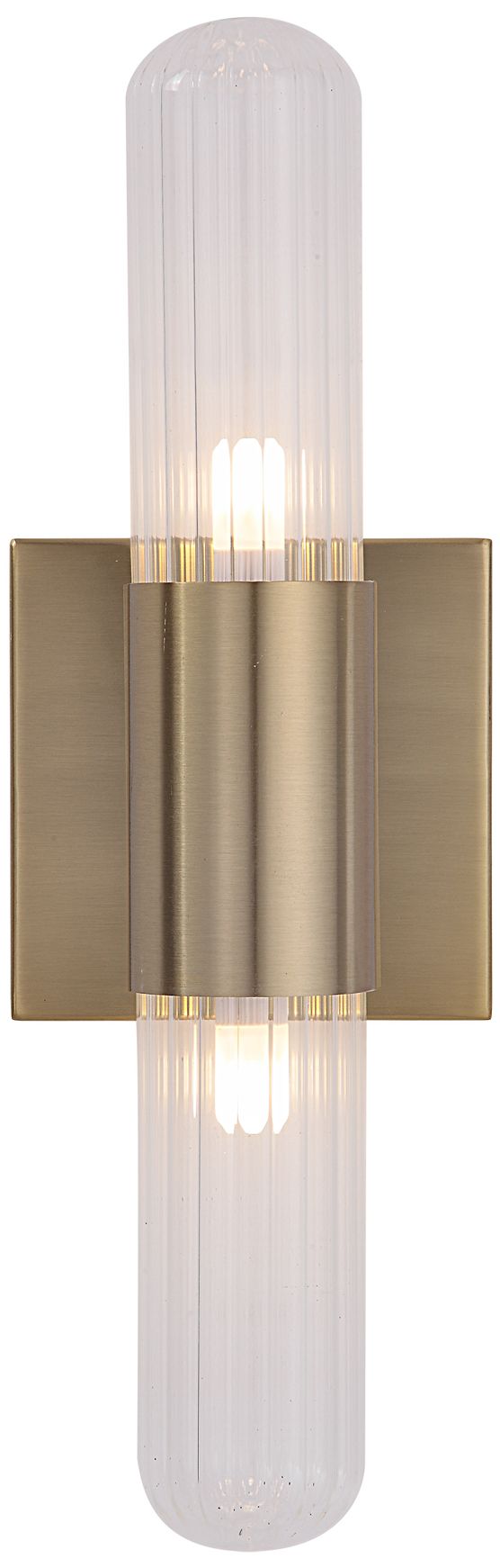Image 5 Chiara 15 3/4" High Burnished Brass 2-Light LED Wall Sconce more views