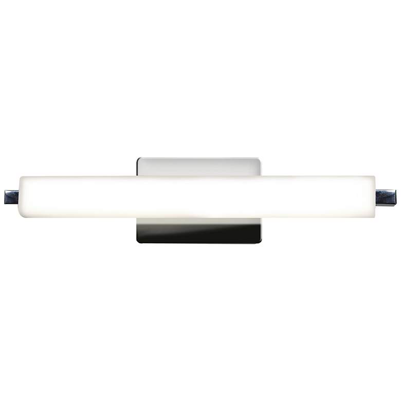 Image 1 Chic 19" Wide Chrome Opal Glass Linear LED Bath Light