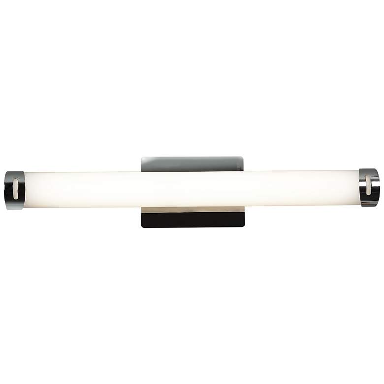 Image 1 Chic 24" Chrome Opal Glass Linear LED Bath Light