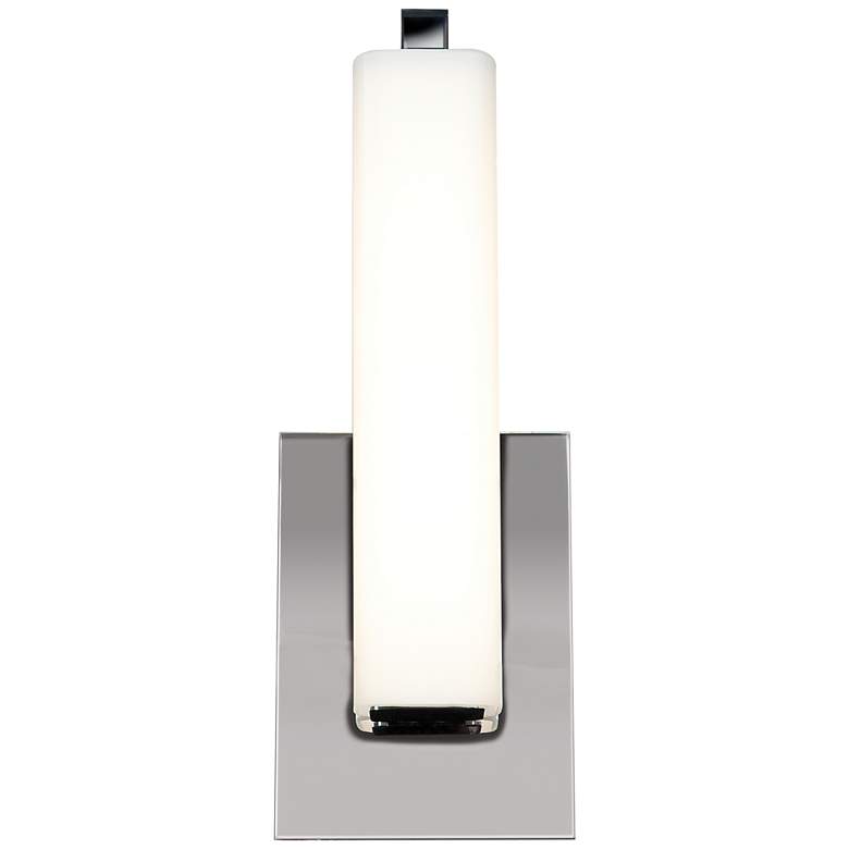 Image 1 Chic 4 3/4" Wide Chrome Opal Glass LED Wall Sconce