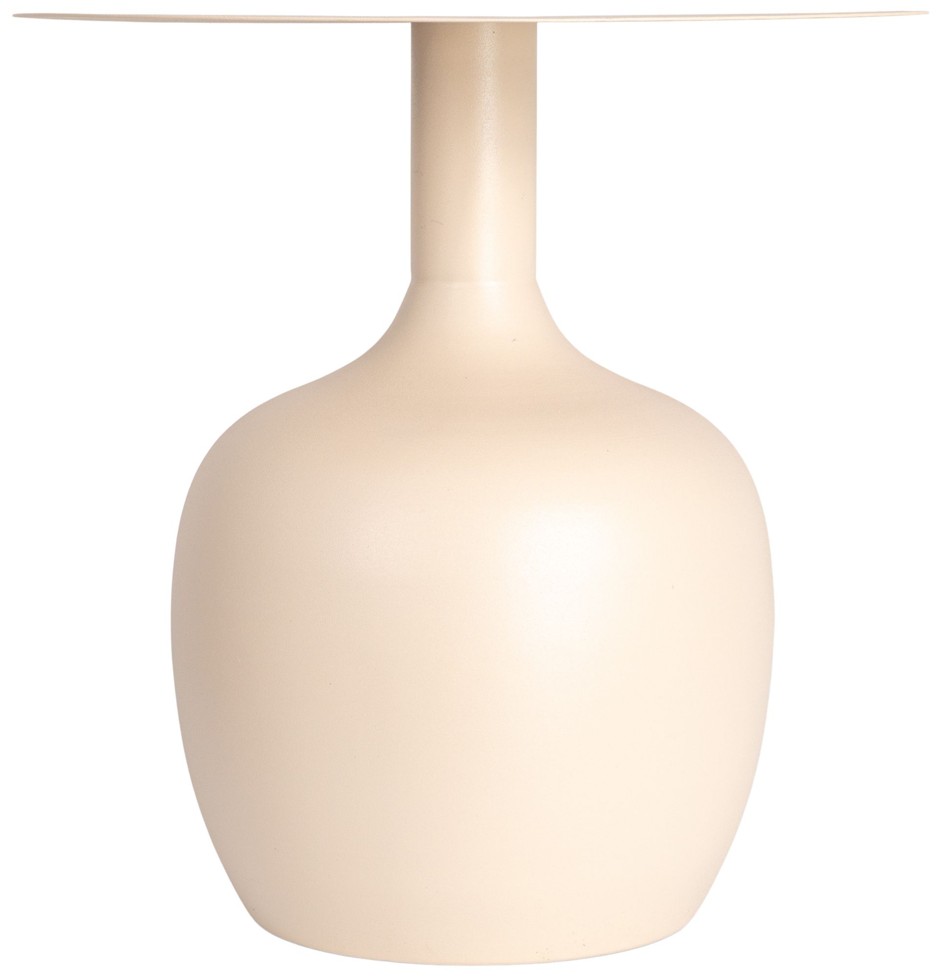 Image 4 Chic Metal Round Side Table, Cream more views