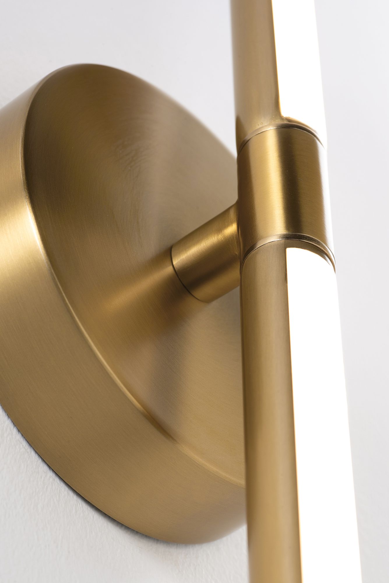 Image 4 Chicago 24"W Antique Brass 30W LED Vanity Light w/ White Acrylic Shade more views