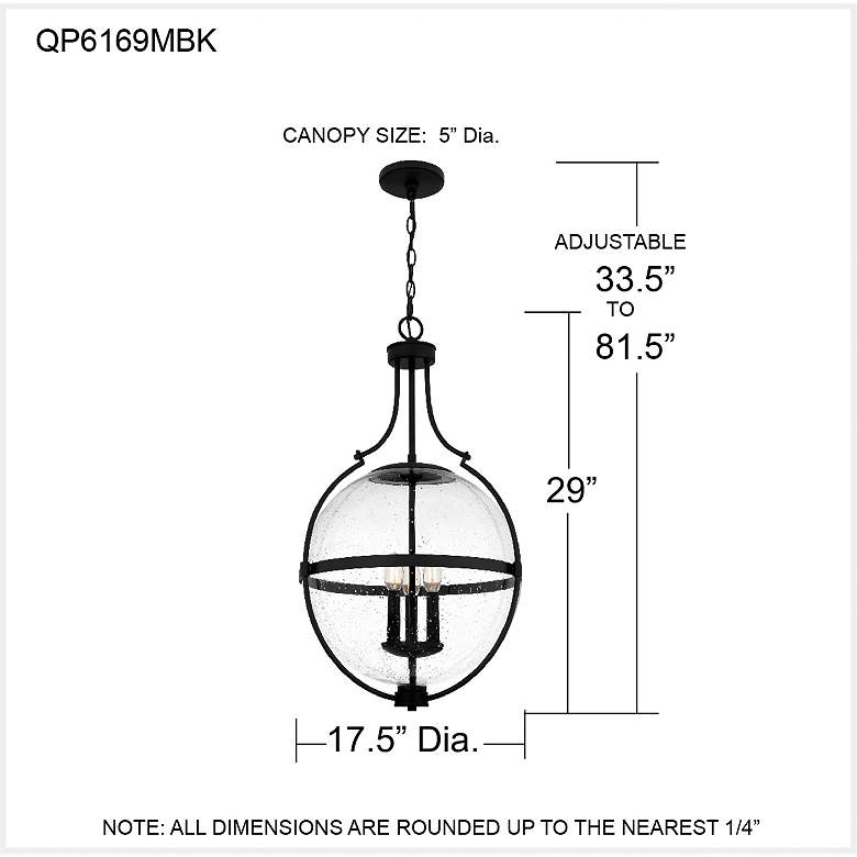 Image 7 Chicago 3-Light Matte Black Pendant Light more views