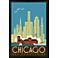 Chicago 30" High Black Rectangular Giclee Wall Art