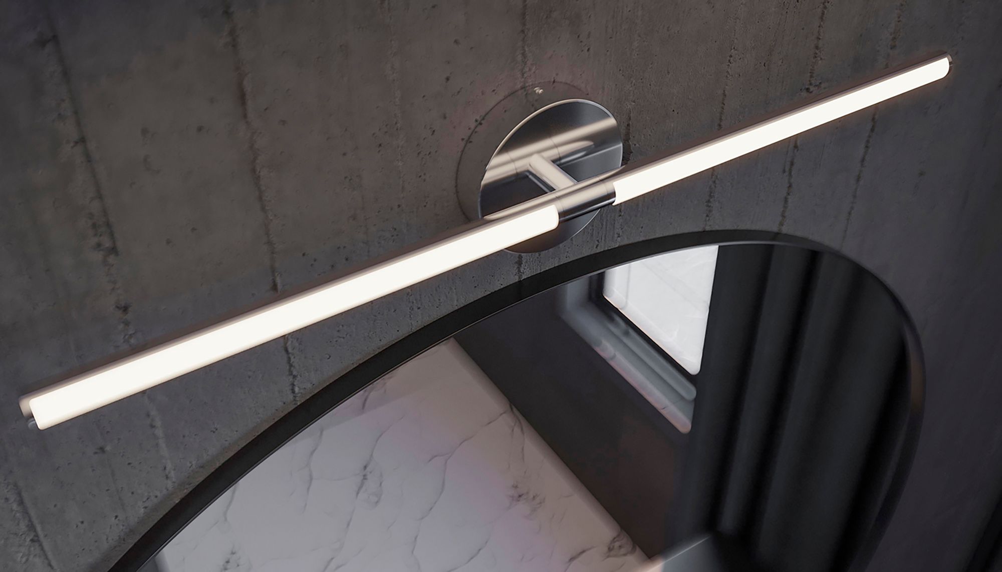 Image 3 Chicago 32"W Polished Chrome 40W LED Vanity Light w/ White Acrylic Shade more views