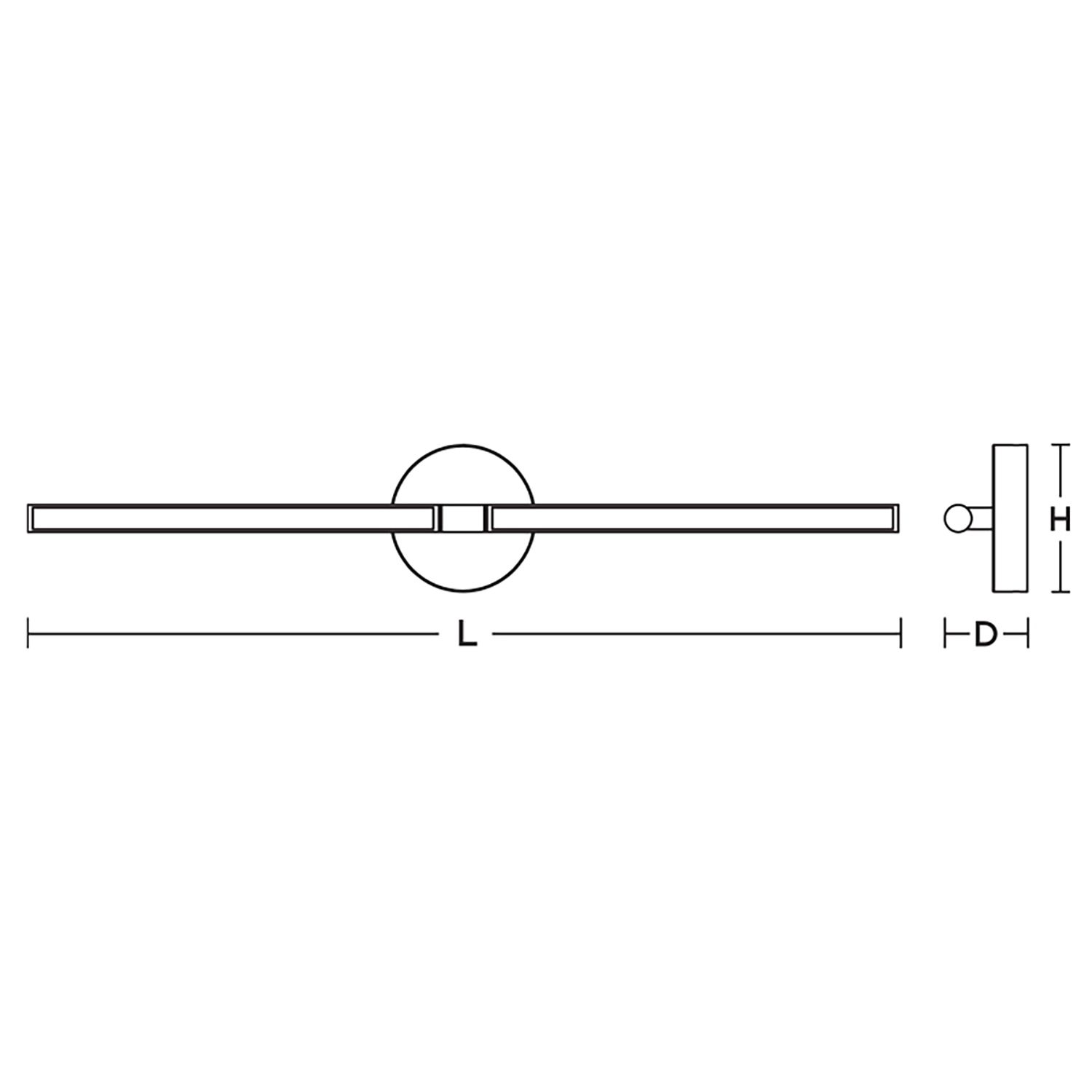 Chicago 32"W Polished Chrome 40W LED Vanity Light w/ White Acrylic Shade