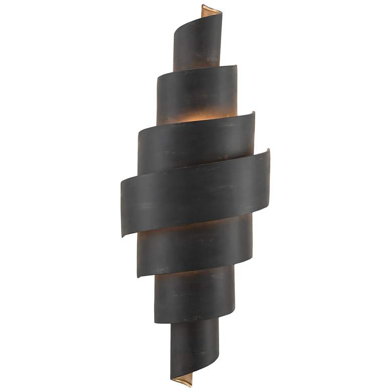 Image 1 Chiffonade 27 3/4" High French Black Wall Sconce