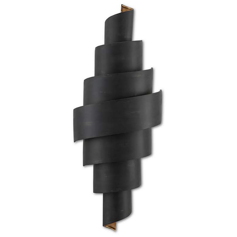 Image 2 Chiffonade 27 3/4" High French Black Wall Sconce more views