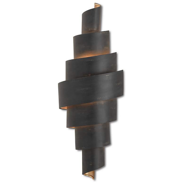 Image 3 Chiffonade 27 3/4" High French Black Wall Sconce more views
