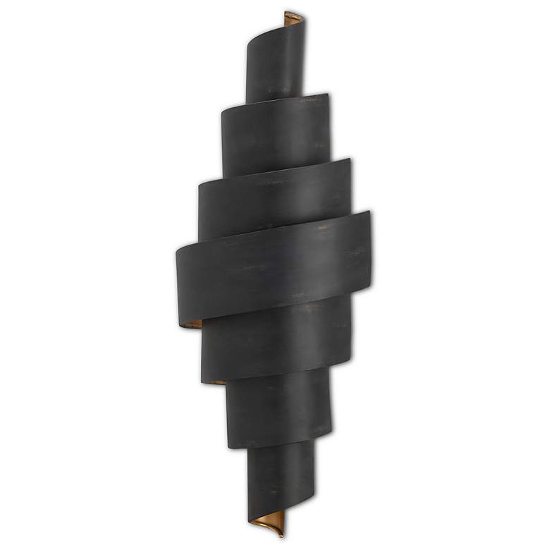 Image 4 Chiffonade 27 3/4" High French Black Wall Sconce more views