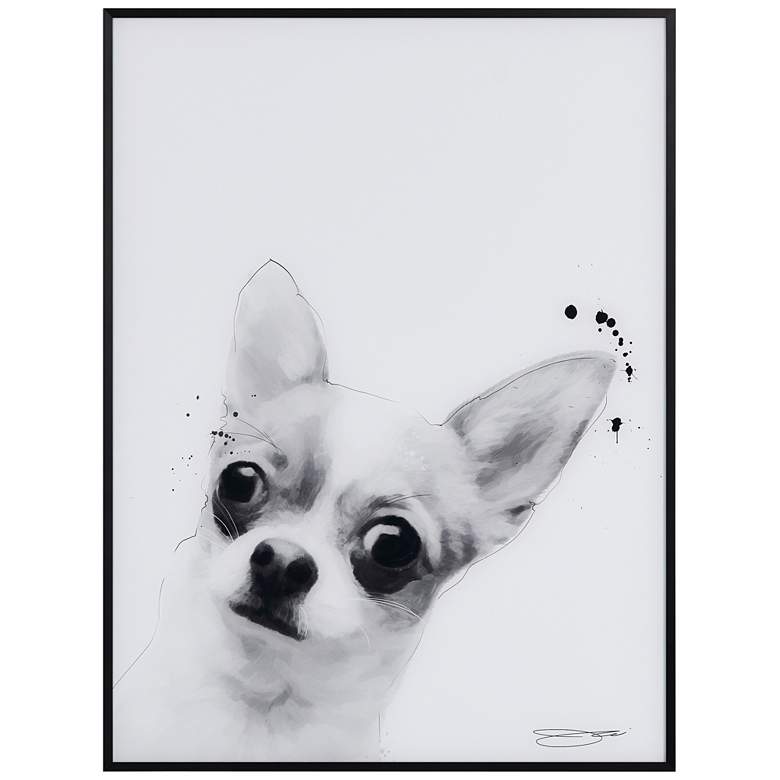 Image 2 Chihuahua 24"x18" Rectangular Printed Glass Framed Wall Art