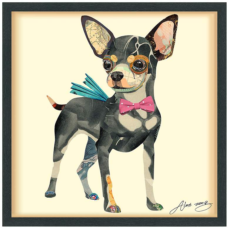 Image 2 Chihuahua 25" High Dimensional Collage Framed Wall Art
