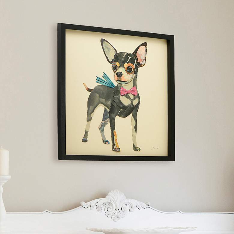 Image 1 Chihuahua 25" High Dimensional Collage Framed Wall Art