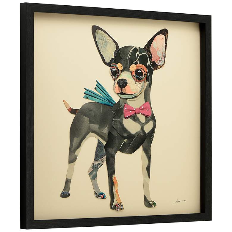Image 4 Chihuahua 25" High Dimensional Collage Framed Wall Art more views